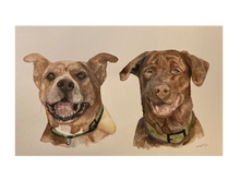Load image into Gallery viewer, The Long &amp; Skinny Custom Watercolor Pet Portrait 12x18&quot;

